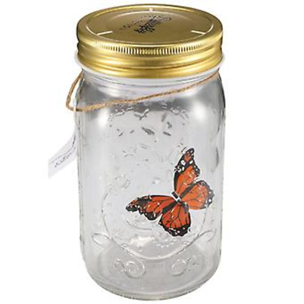 Sommerfugl-samlebur med LED-lys - Flygende sommerfugl - Perfekt gave til familie og venner (Oransje)