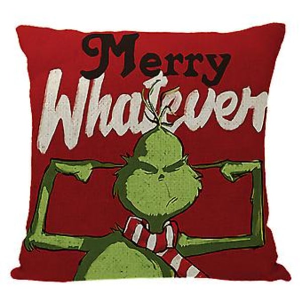 45x45cm Grinch Jouluinen Tyynynpäällinen Joulukoristeet Joulu Sohva Sänky Auto Sisustus (1)