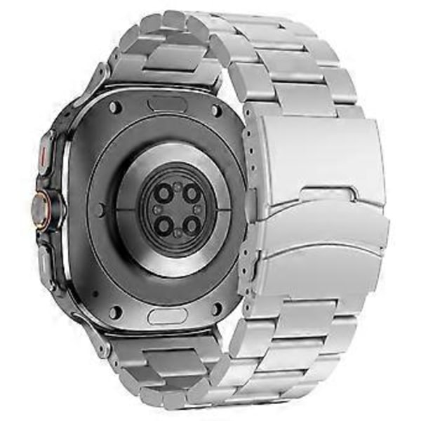 For Samsung Galaxy Watch Ultra 47mm Klokkereim Titanlegering Tre Perler Armbåndsrem med Verktøy (Sølv)