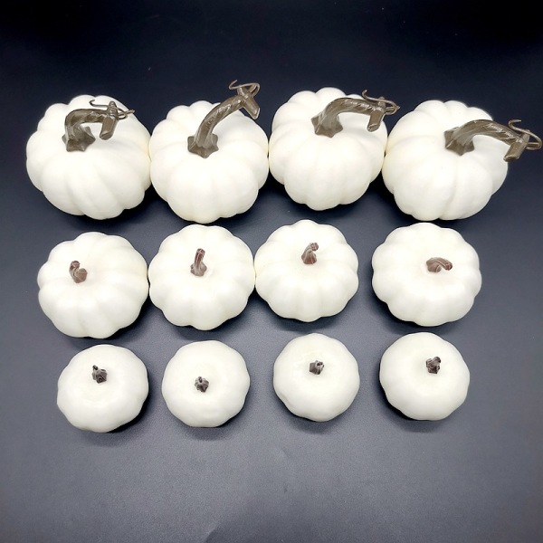 12 White Deco - Halloween dekorative gresskar - Vannflasker - O