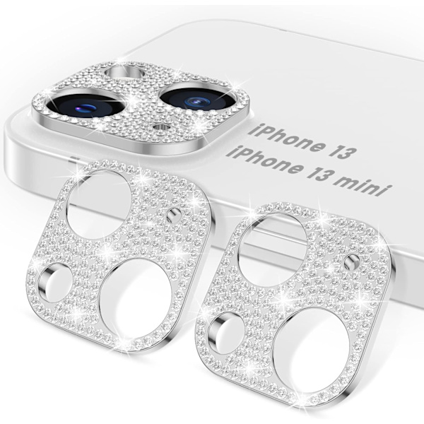 [2 Pak] Bling Kameraobjektivbeskytter Kompatibel med iPhone 13 &