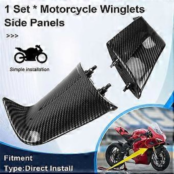 Moottoripyörän Winglet-sivupaneelit Kiinteäsiipinen aerodynamiikkakate Panigale V4 V4S V4R 2022 2023, A