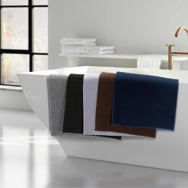 Imuva, liukastumaton kylpymatto 80cm x 50cm Chenille-mikrokuitu