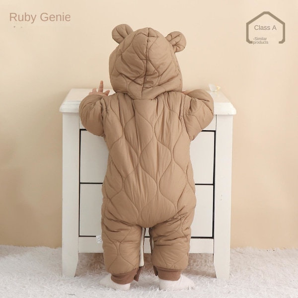 Baby Onesie Winter Clothes Baby Warm Soft Clothes Baby Sweater Jumpsuit Bear Baby Onesie 2 cm black 39  positive