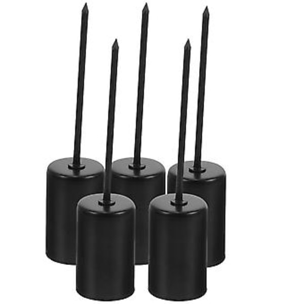 5-pack Julgransspetsar Ljusstake Festival Ljusstake Jul Ljuskopp Insats Svart