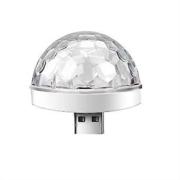 1/2/3 stk Mini LED USB Bil Auto DJ RGB Stemningslys Fargerikt Musikklydlys Feriefest Atmosfærisk Lys Karaoke Dekorasjon (2 stk)