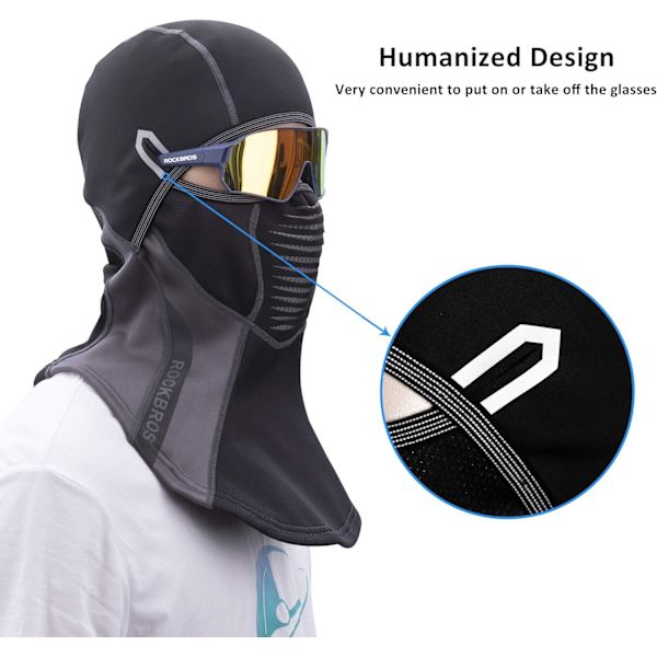 Fleece Balaclava Kaulamaski Tuulenpitävä Termokuvio/Suodatin M