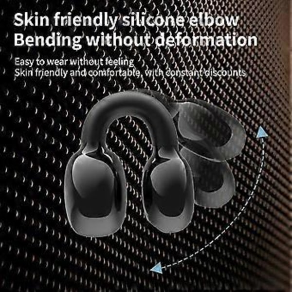 Bluetooth headset opgraderet version clip-on øre stereo ekstern lyd skader ikke øret business sportsmodeller løbevolumen (Pink)