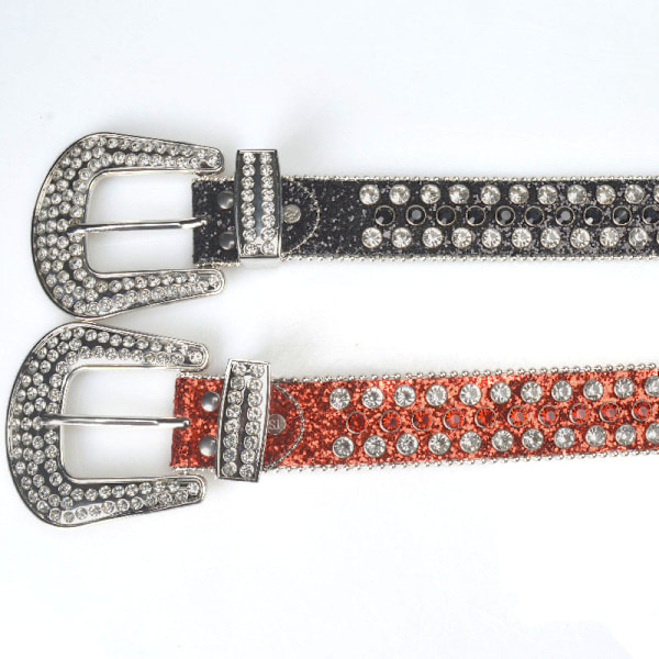 Rhinestone Luxury Straps Crystal Belts Western Cowboys Cowgirls Rivet