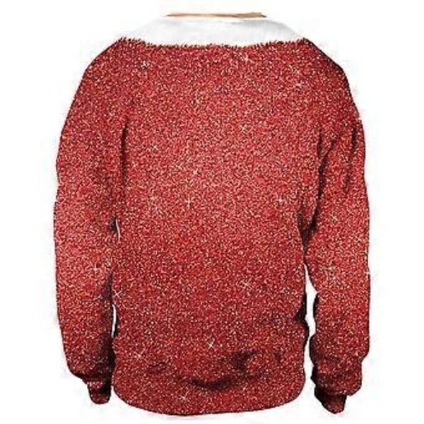 Jultryckta Partröjor för Kvinnor och Män Långärmad Pullover Jumper Julparty Nyhet Toppar Semesterpresent (L D)