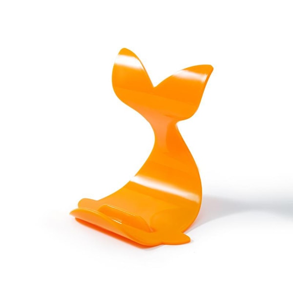 Tegneserie hval telefon tablet holder, skrivebord telefon holder, orange