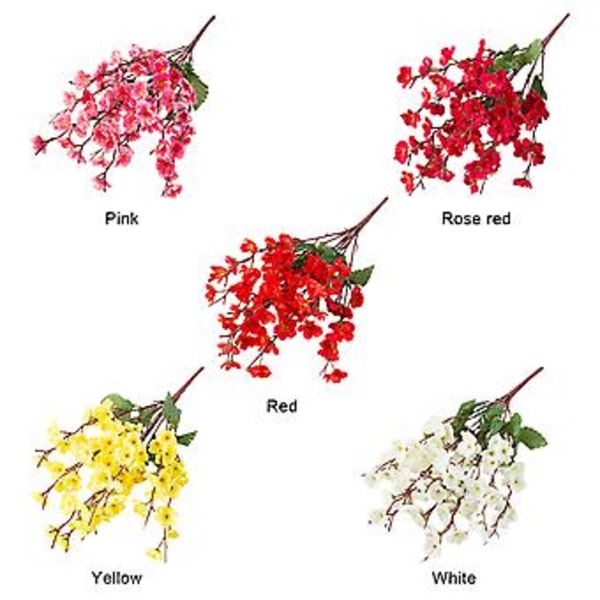 42 cm Kunstig Blomst Kirsebær Vår Plommeblomst Peach Gren Silke Blomst Hjem Bryllup Dekor Kunstige Blomster Planter Dekorasjoner ( )