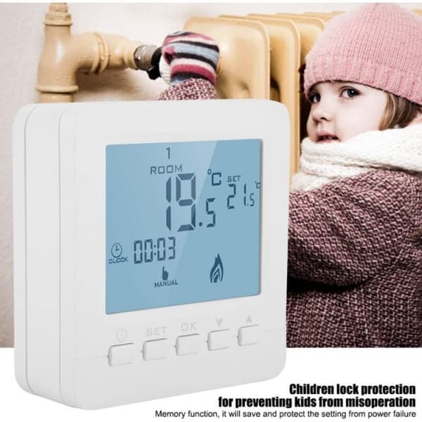 Hjem Programmerbare Termostater RF Trådløs Intelligent Flammehemmende