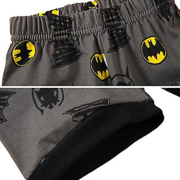 Barn Pojkar Batman Sommar Pyjamas Outfit Kortärmad T-shirt Toppar Shorts Set Nattkläder (6-7 År)