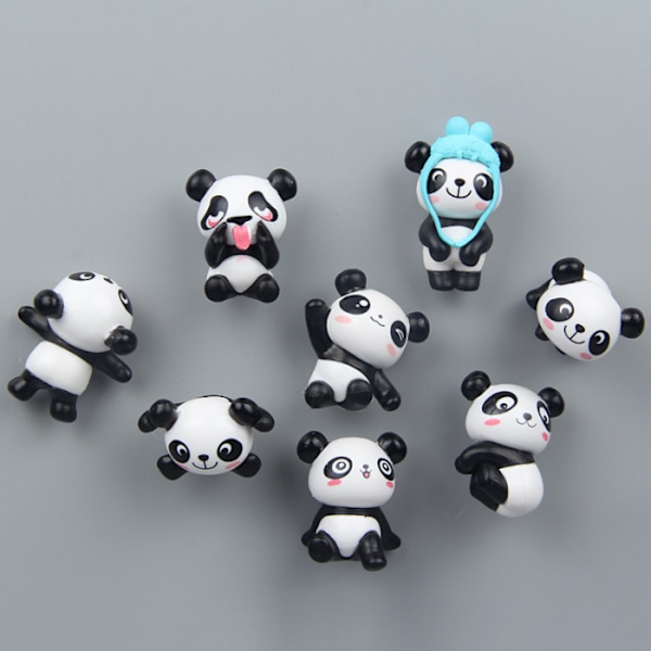 8 stk Panda Animal Magnet, Animal Fridge Magnet, Creative Animal