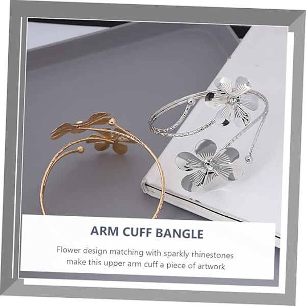 2 st blomsterarmband överarmsmanschett smycken semesterarmband för flickor