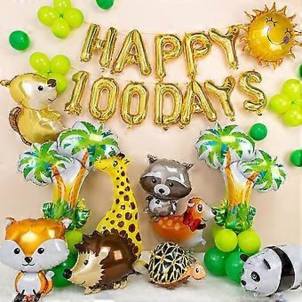 6 stk. Ræv Folieballoner Skovdyr Festballoner Søde Mylar Helium Hawaii Skovdyr Ræv Ballon til Fødselsdag Babyshower Bryllup Gave