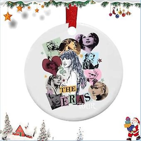 Sångare Julpynt 2024 Taylor Swifters Merch Juldekorationer Prydnad för Julgran Nyår för Dam Kvinnor Vänner (B)