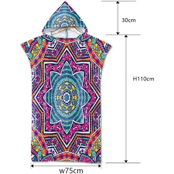 Skiftende Badekåbe Skiftende Håndklæde, Surf Poncho Håndklæde med Hætte Annonce