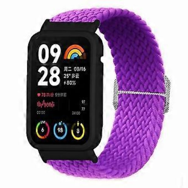 Type O Xiaomi Smart Band 8 Pro -rannekkeelle punottu nylonhihna kellokotelolla (tyyli O)