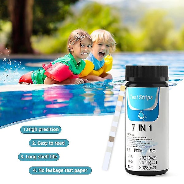 Akvarietest-remsor Fiskakvarietest-kit Sötvattens-saltvattensakvarium 7 i 1