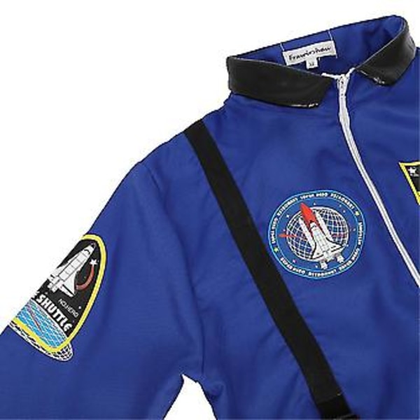 Astronautdräkt Rymddräkt För Vuxen Cosplay Kostymer Blixtlås Halloween Kostym Par Flyg Jumpsuit Plus Size Uniform-r (M Vit För Män)