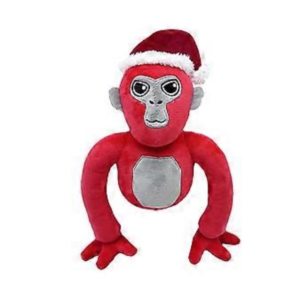 Gorilla Tag Plysdyr til Spilfans Gave, Blød Fyldt Dyrelegetøj til Børn og Voksne (Rød)