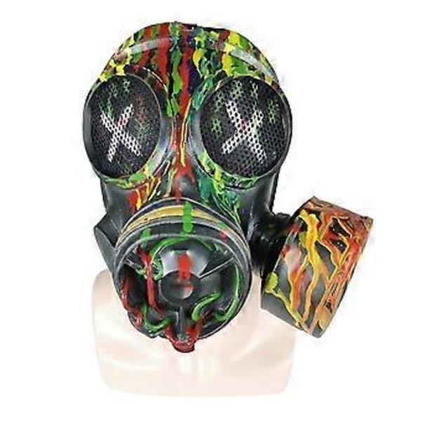 Halloween Skräckmask Camo Gasmask Vuxen Unisex Latexmask Party Maskerad Cosplay Rekvisita