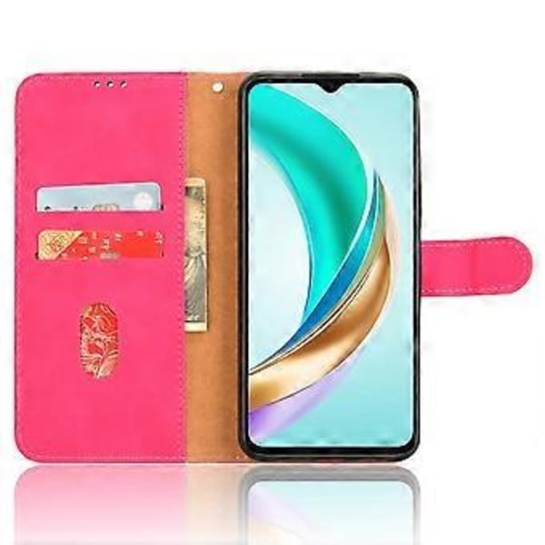 For Honor X6b 4G Læder Etui Hud-Følelse Anti-Drop Pung Flip Telefon Cover (Style D)