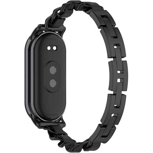 Kompatibel med Xiaomi Mi Smart Band 8 Armbånd Metal Justerbart Vævet Armbånd Smart Ur Armbånd Tilbehør til Kvinder Mænd Udskiftningsbånd