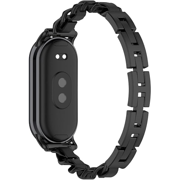 Yhteensopiva Xiaomi Mi Smart Band 8 -rannekkeen kanssa, Metalliset säädettävät kudotut rannekkeet, älykello-ranneke, tarvike naisille ja miehille, vaihtohihnoja