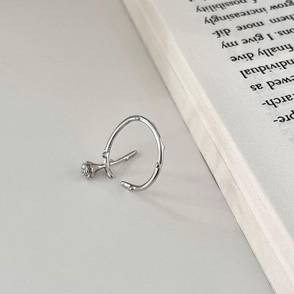 Rose ring, S925 sterlingsølv åben pegefinger ring, personlig ring