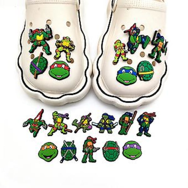 20 kpl vaaleanpunaisia tyttömäisiä Ninja Turtle -kenkäkoristeita, yksilöllinen tee-se-itse