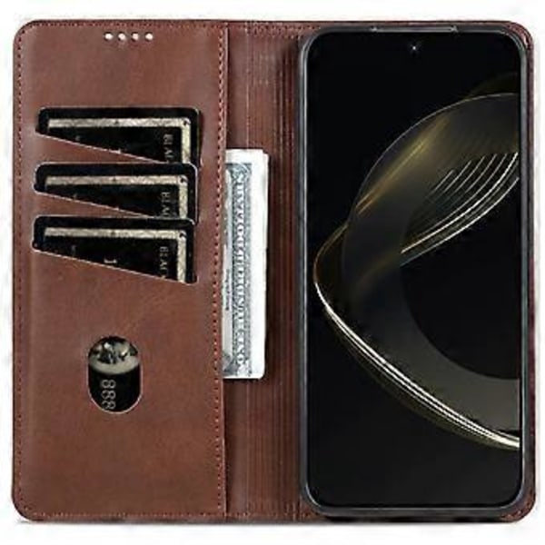 AZNS Fodral för Samsung Galaxy A56 5G, Kohudstextur PU Läder Plånboksfodral - Kaffe (Kaffe)