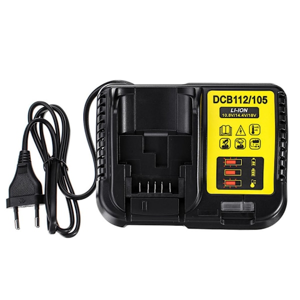 DCB112 Hurtiglader Erstatning for dewalt 12V-20V MAX Litium Batterilader