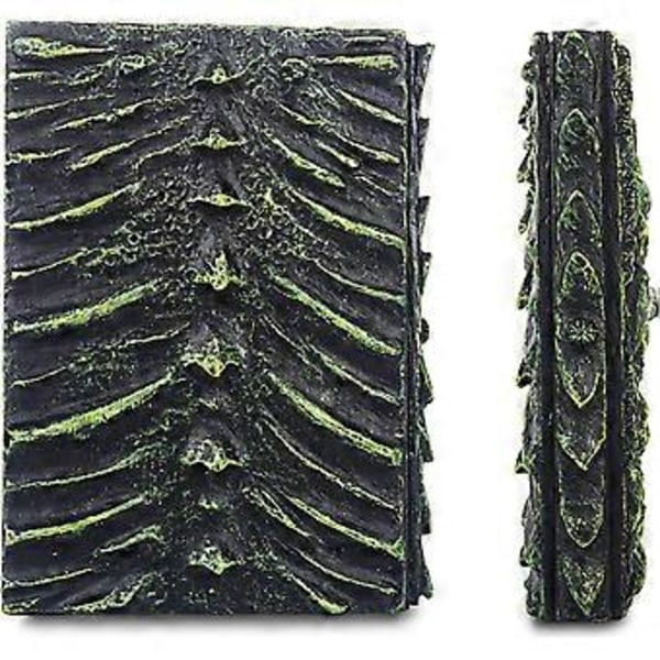 3D Dragenøje Præget Journal Skrivehæfte Håndlavet Daglig Notesbog Antik Rejsedagbog Gave til Kvinder Mænd, A5 (7,3\" x 5,1\" (Grøn-Guld