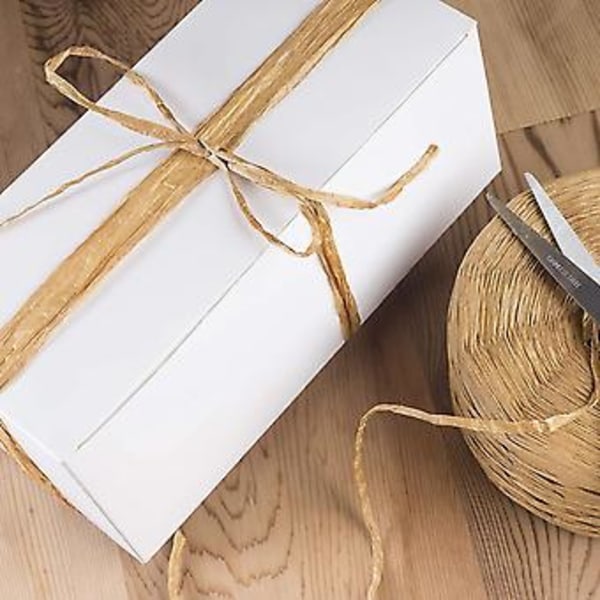 Raffia Papirbånd, 1/4 Tomme x 218 Yards (Kraft)