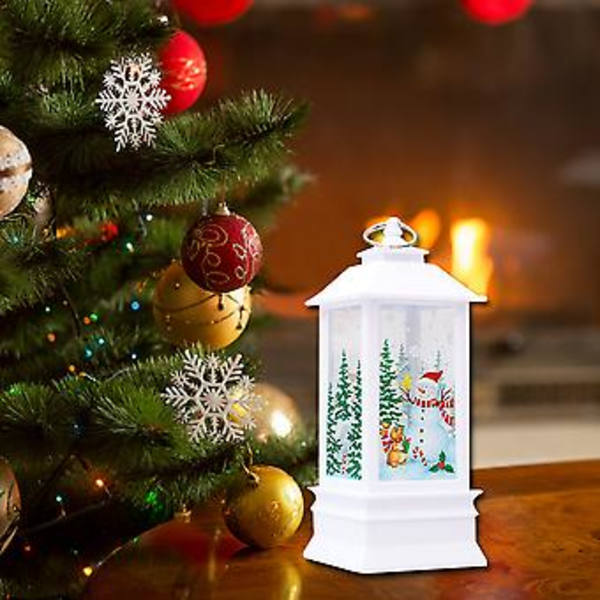 Juleflamme Lantern Nisse Juldekorasjon Lampe Jule-LED Lysende Ornament Lysestake Lampe Bronse Engel Stil DD