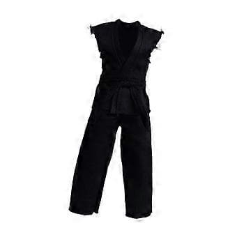 1:12 Skala Actionfigurer Samurai Kimono Sæt Tilbehør Blød Model Kostume (sort)