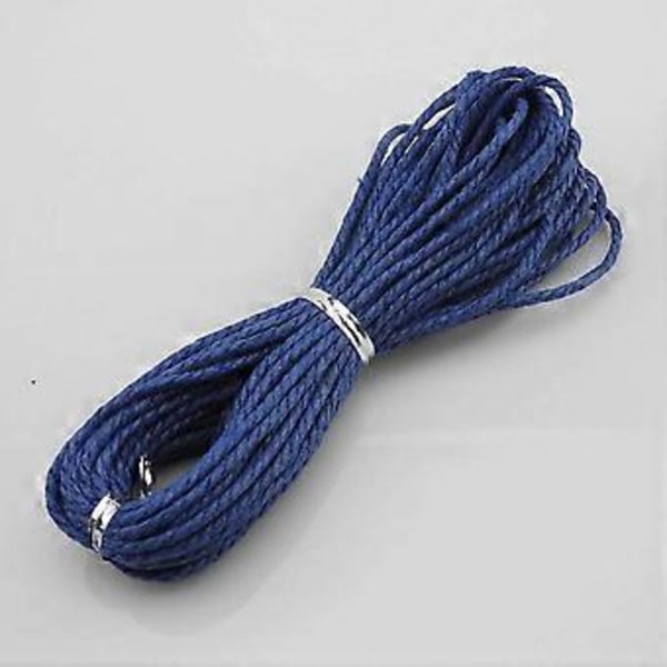 10 Matta Färger 2mm Vaxad Bomullsgarnsnöre Smyckestillverkning Pärlning Hantverk Vaxad Bomullssnöre Tråd för Läderarmband (3-trådig, 90 meter totalt)