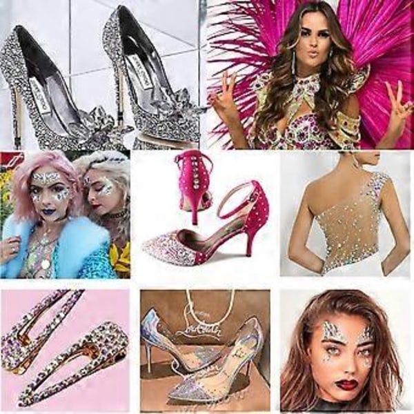 Krystal Neglekunst Rhinestones, til Kvinder Piger Negledesign DIY Håndværk Tøj Sko Smykker