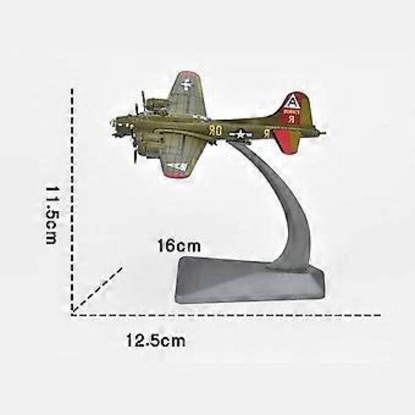 Simulering 1:200 B 17 Flygplansmodell med Displaybas för Sovrumshylla Bar