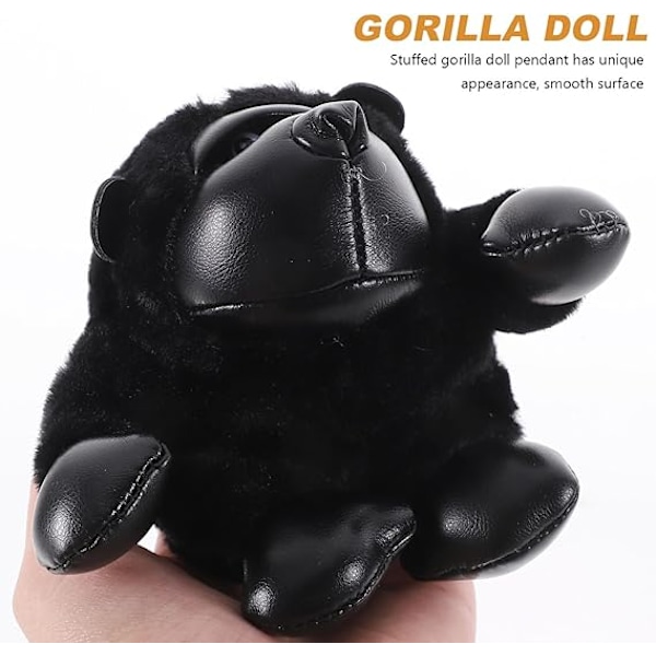 Gorilla nøgleringe søde små plysdyr nøglering vedhæng Kawaii Go