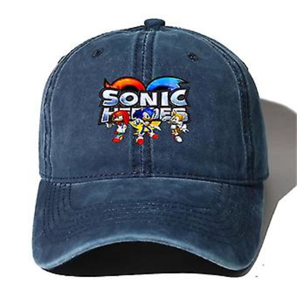 Sonic Baseballkeps Spring & Höst Solskyddsmössa Anime Casual Keps Modehatt Bomulls Mjuk Topp Casual Utomhus Retrohatt Unisex [JKW] (05 )