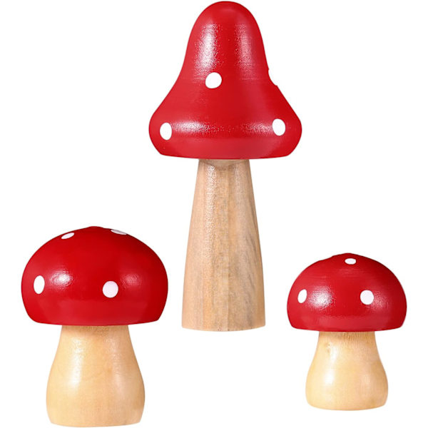 3 stk. Svampe Miniature Figurer Mini Træ Svampe Fe Have