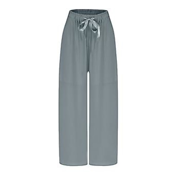 Dam Chiffon Vida Byxor Stora Lösa Temperament Casual Byxor Kjol Byxor Kvinnor M Blå