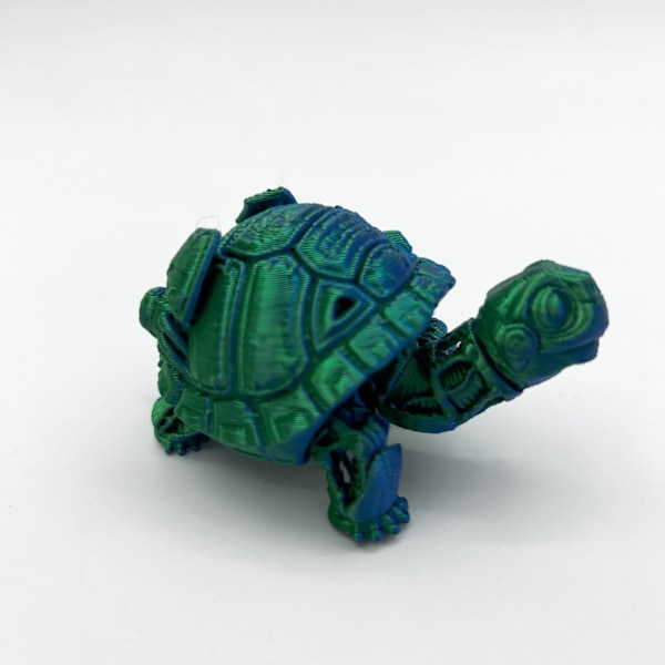 2-pack 3D-utskrivna cyber-krympta skalle, turtle-lemmar och svans - kan krympa, rörliga leder, leksak för barn, modell, prydnad