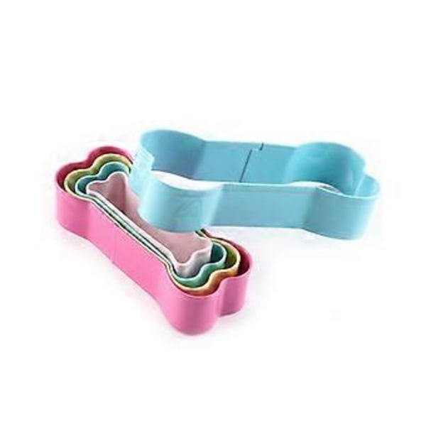 Sæt med 5 Kageudstikkere 3D Knogleformede Kiksforme Kage Fondant Glasur Konditori Udskærer Rustfrit Stål DIY Køkken Bagegrej Værktøj