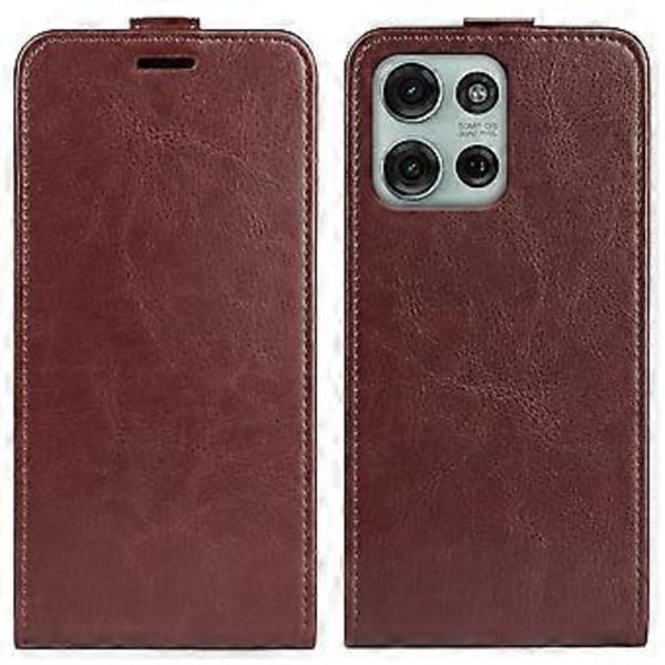 Til Motorola Moto G75 5G Etui med Kortlommer Vertikal Flip Læder Telefon Cover (Style A)
