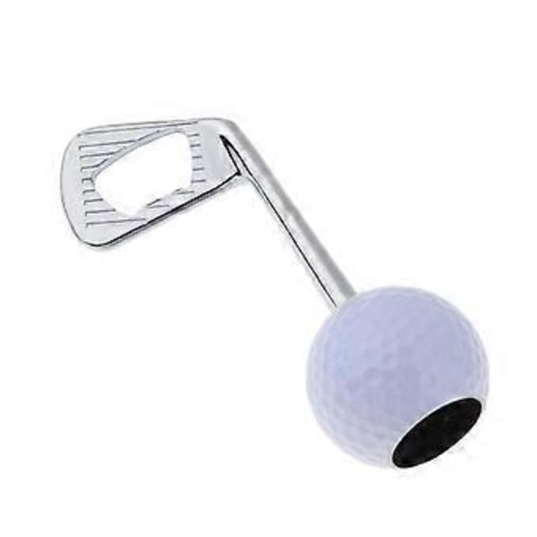 Nyhet Golfboll Flasköppnare Golfare Kapsylöppnare Födelsedagspresent för golfentusiaster (Silverfärgad)